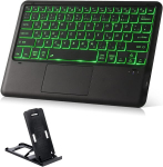 Koochuwah bluetooth klaviatūra su jutiklinės pelės mygtukais belaidė ap&scaron;viesta klaviatūra su 11 spalvų qwertz belaidė plan&scaron;etinio kompiuterio klaviatūra suderinama su smart fire tv box ipad pc mac ne&scaron;iojamuoju kompiuteriu