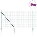 Euro Tvoros su 7 Dygliuotais Stulpais 1x10 m Cinkuota Plienas Žalias