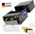 Elder Welder&reg; Sockets Safe seifas, suderinamas su bet kokiu Schuko dvigubu lizdu, mini seifas su raktu pinigams paslėpti, slaptas skyrius ir slapta slėptuvė