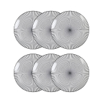 6x NAVIA pietų lėk&scaron;čių rinkinys, juodas, 27 cm HOMLA