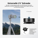 Neewer Panorama Qrp-6 greito atleidimo plok&scaron;telė, 360&deg; skale pažymėta pasukama galvutė, fotoaparato trikojo tvirtinimo adapteris su arca tipo pagrindu ir 1/4 colio varžtu, skirtas Dslr vaizdo kameros trikojui monopodu slankikliui, maksimali apkrova 5 kg