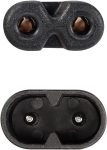 Cerrxian 1 m Iec 320 C7 į C8 maitinimo kabelis, C8 ki&scaron;tukas į C7 lizdą pagrindinio adapterio kabelis, 2.5a 250v kompiuterio monitoriui, spausdintuvui, skaitytuvui ir kt.