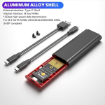 M.2 Nvme Ssd dėklas, aliuminio Usb 3.1 Gen 2 į Nvme Pcie M Key M.2 Ssd dėklas (be kietojo disko) palaiko M.2 Sata Nvme 2230/2242/2260/2280 Ssd (juodas)