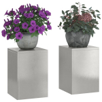 lauko augalų stovai stulpas 2 vnt 24x24x35 cm Nerūdijantis plienas
