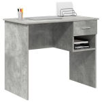 Stalas su Saugojimu Betono Pilka 90x49.5x75 cm I&scaron; inžinerinio medžio