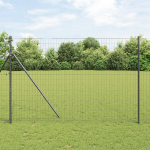 Euro Tvoros su 7 stulpais 1.6x10 m Cinkuota Plienas Pilka