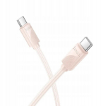 Hoco X114 Usb-c į Usb-c 1m įkrovimo ir duomenų kabelis, 60w, rožinis