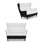 ARI DUO Scandinavian Family Meble juodos ir baltos spalvos sofa