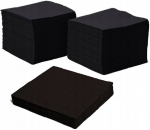 Juodos kokteilinės popierinės servetėlės 1/4 kartus 24x24cm 250 vnt., Juodos kokteilinės popierinės servetėlės 1/4 kartus 24x24cm 250 vnt.