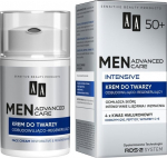 Dieninis kremas AA Men Advanced Care Intensive 50+ raminantis, nuo rauk&scaron;lių, regeneruojantis