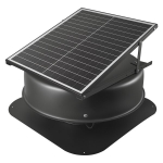 Stogo antvėję ventiliatorius su saulės energija ir termostatu
