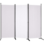 Kambario pertvara su medžiaga, 3 panelių, baltas