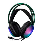 White Shark GH-2444 Peacock-2 juodos spalvos žaidimų ausinės su RGB ap&scaron;vietimu
