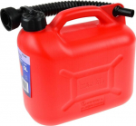 Kanistras 5l su pripilimo snapeliu, raudonas Hdpe