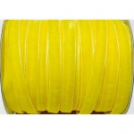 Veliūrinė (aksominė) juostelė RainBow&reg; 6 mm, spalva geltona, 50 m