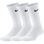 Kojinės sportui Nike Performance Cushioned Crew 3P Jr SX6842 100, 61479, baltos
