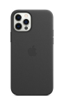 Apple Leather dėklas skirtas iPhone 12/12 Pro su Magsafe, Juoda
