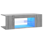 vidaXL Televizoriaus spintelė su LED, pilka ąžuolo, 90x39x30cm