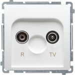 Lizdas anteninis Rtv galinis Simon Basic baltas