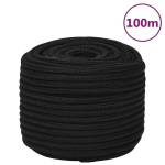 Darbo virvė, 12mm, juoda, 100m