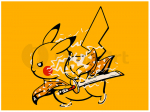 Tapyba pagal skaičius Pikachu samurai 15x20 cm