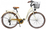 Dviratis AZIMUT Sarema 28" ALU TX-7 2025 cream semi-matt