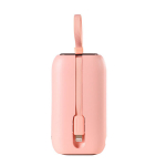 Atsarginis maitinimo &scaron;altinis ("Power Bank") Powerbank 10000mAh Colorful Series 22.5W su USB-C ir Lightning kabeliais, rožinis