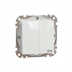 Įmontuotas dviejų klavi&scaron;ų jungiklis 1+1, mechaninis SEDNA dizainas