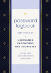 Password Logbook (Black & Gold): Keep Track of Usernames, Passwords, Web Addresses in One Easy and Organized Location