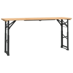 vidaXL Sulankstomas alaus stalas, 170x50x75/105cm, eglės masyvas