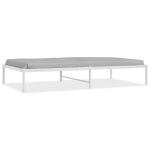 vidaXL Metalinis lovos rėmas, baltos spalvos, 100x190 cm