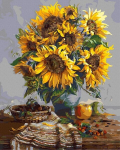 Tapyba pagal skaičius Oh Art! Sunflowers on the table, 40x50 cm