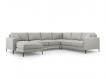 Panoraminė de&scaron;ininė sofa Venus, 6 sėdimos vietos, &scaron;viesiai pilka