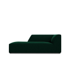 Aksominė kairinė sofa Micadoni Ruby, žalia