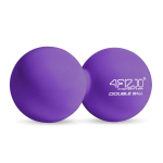 Dvigubas masažo kamuoliukas DOUBLE BALL 4FIZJO, 13,5 x 6,5 cm, violetinis, duoball, masažo kamuolys, nugarai, treniruotėms, pratimams