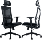 Ergonomi&scaron;ka biuro kėdė Mozos Ergo-f, juoda, su atlo&scaron;u