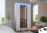 Spinta ADRK Furniture su LED ap&scaron;vietimu Marvin 120, balta