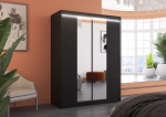 Spinta ADRK Furniture su LED ap&scaron;vietimu Fever 150, juoda