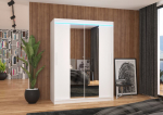 Spinta ADRK Furniture su LED ap&scaron;vietimu Iness 150, balta