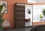 Spinta ADRK Furniture su LED ap&scaron;vietimu Limbo 150, tamsiai ruda