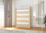 Spinta ADRK Furniture su LED ap&scaron;vietimu Martinez 150, smėlio