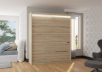 Spinta ADRK Furniture su LED ap&scaron;vietimu Spectra 180, smėlio