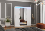 Spinta ADRK Furniture su LED ap&scaron;vietimu Kansas 180, balta