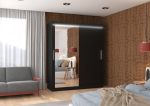 Spinta ADRK Furniture su LED ap&scaron;vietimu Tom 180, juoda