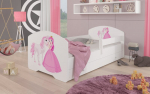 Vaiki&scaron;ka lova Adrk Furniture Pepe Princess and horse, 70x140 cm, balta