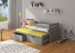 Vaiki&scaron;ka lova ADRK Furniture Tomi su &scaron;onine apsauga, 80x180 cm, pilka