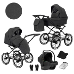 Universalus vežimėlis Romantic Kunert 3in1, anthracite