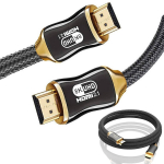 Hdmi 2.1 vaizdo kabelis itin didelės spartos 8k 60hz 4k 120hz hq auksinis, 3m