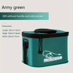 Sulankstomas EVA žvejybos krep&scaron;ys su oro pompa, Žalioji armija