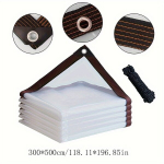 1 vnt. skaidri neper&scaron;lampama tentas su tvirtinimo kilpa, 300 * 500 cm / 118,11 * 196,85 colių